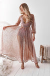 Nala Glitter Gown Dress (Rose Gold)