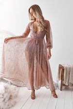 Nala Glitter Gown Dress (Rose Gold)