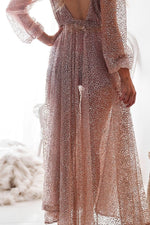 Nala Glitter Gown Dress (Rose Gold)