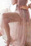 Nala Glitter Gown Dress (Rose Gold)