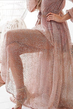 Nala Glitter Gown Dress (Rose Gold)