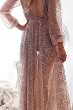 Nala Glitter Gown Dress (Rose Gold)