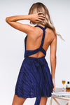 SAINT KARDASHIAN WEST, CHI KARDASHIAN WEST, KKW BEAUTY, PROM DRESS, PARTY DRESS, NAVY, MULTIWAY DRESS