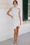 Pip Midi Dress (White Floral)