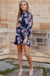 Piper Dress (Navy Floral)