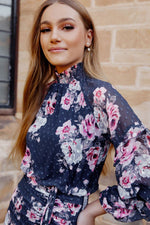 Piper Dress (Navy Floral)