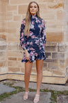 Piper Dress (Navy Floral)