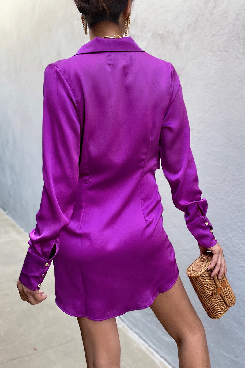 *Ruby Shirt Dress (Violet)