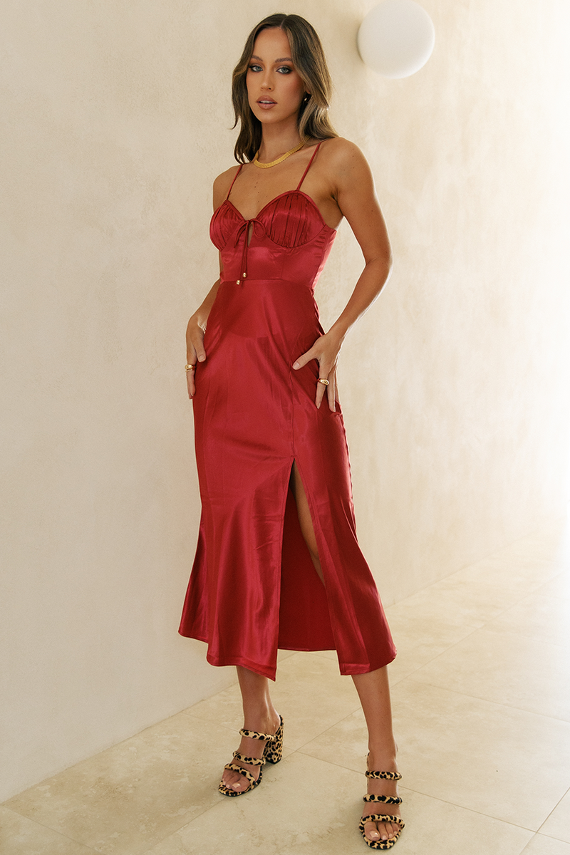 *Shayanne Slip Dress (Rootbeer)