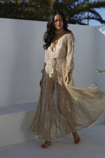 Nala Glitter Gown Dress (Gold)