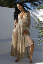 Nala Glitter Gown Dress (Gold)