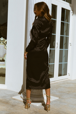 *Skylar Leopard Dress (Black)
