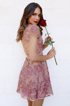 Saskia Dress (Embroidered Rose) - BEST SELLING