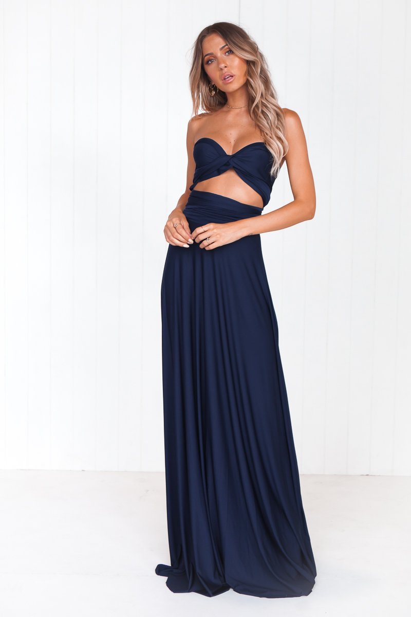 The Perfect Date Multiway Maxi Dress (Navy)