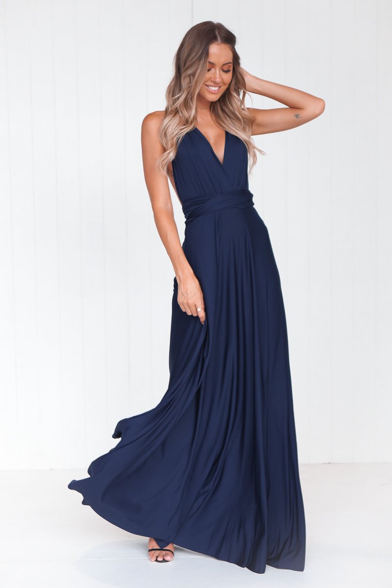 The Perfect Date Multiway Maxi Dress (Navy)