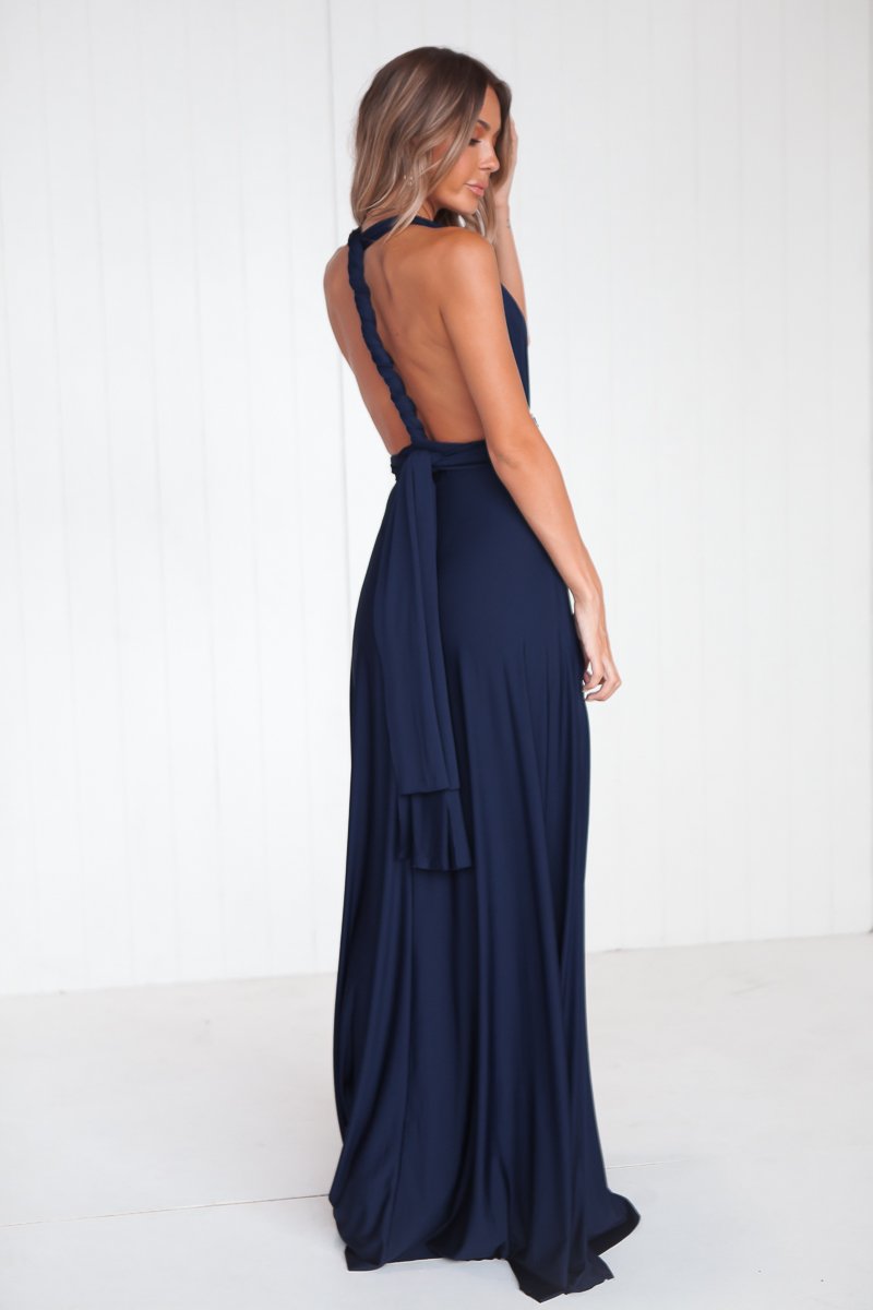 The Perfect Date Multiway Maxi Dress (Navy)