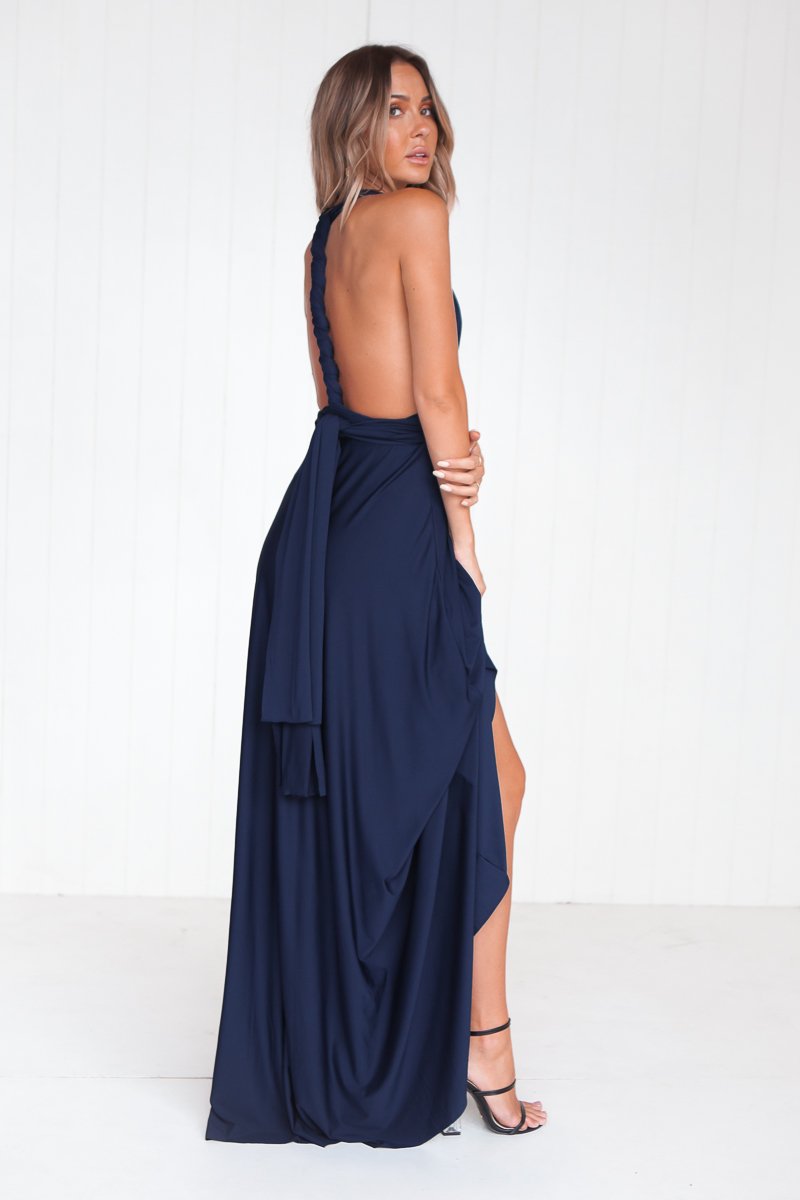 The Perfect Date Multiway Maxi Dress (Navy)