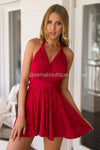Red Stretch Convertible Maxi Dress