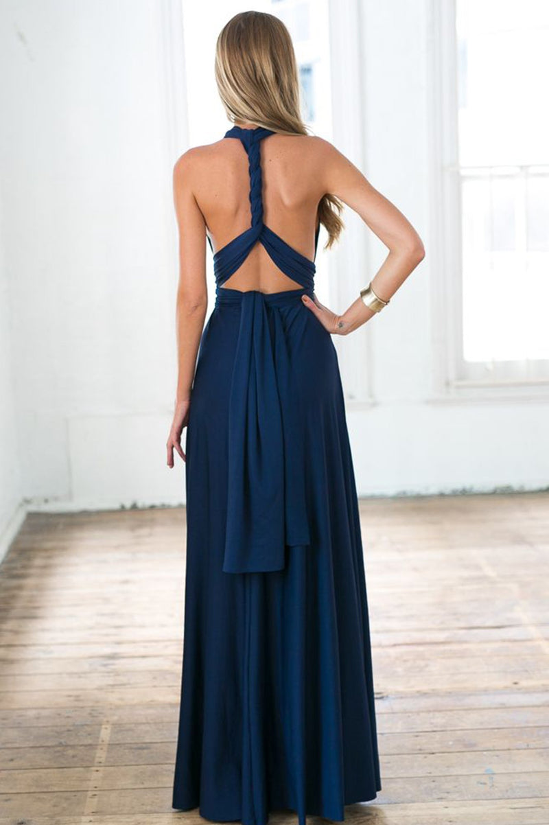The Perfect Date Multiway Maxi Dress (Navy)