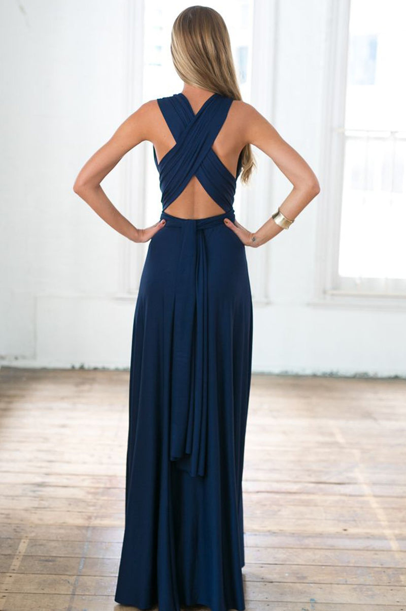 The Perfect Date Multiway Maxi Dress (Navy)