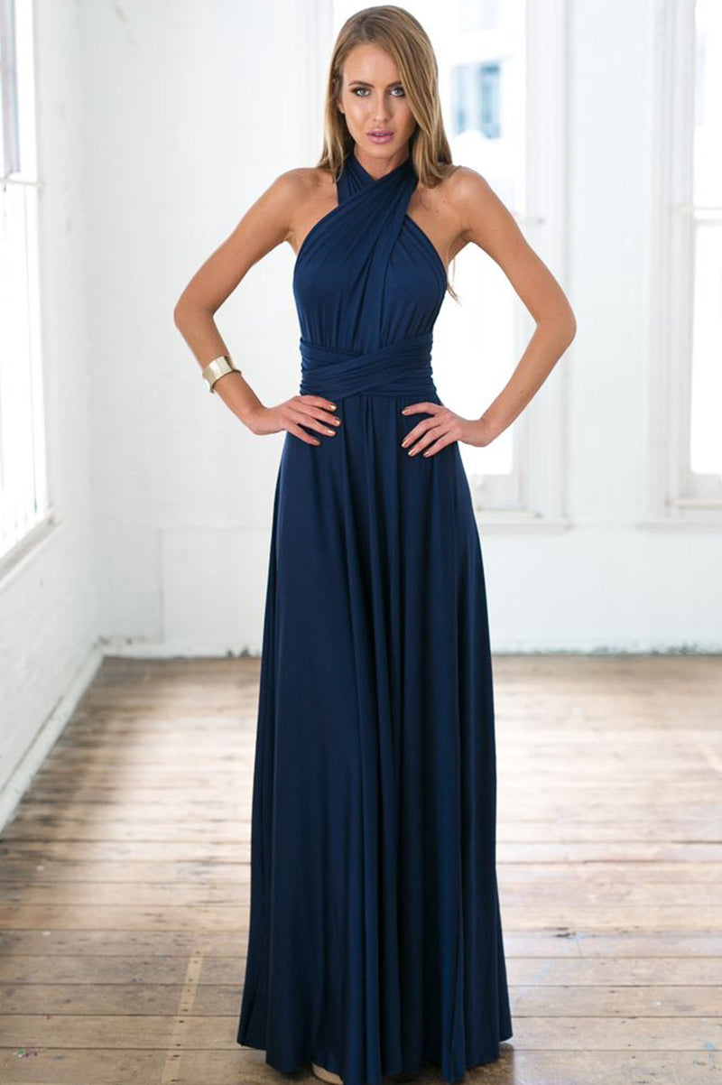 The Perfect Date Multiway Maxi Dress (Navy)