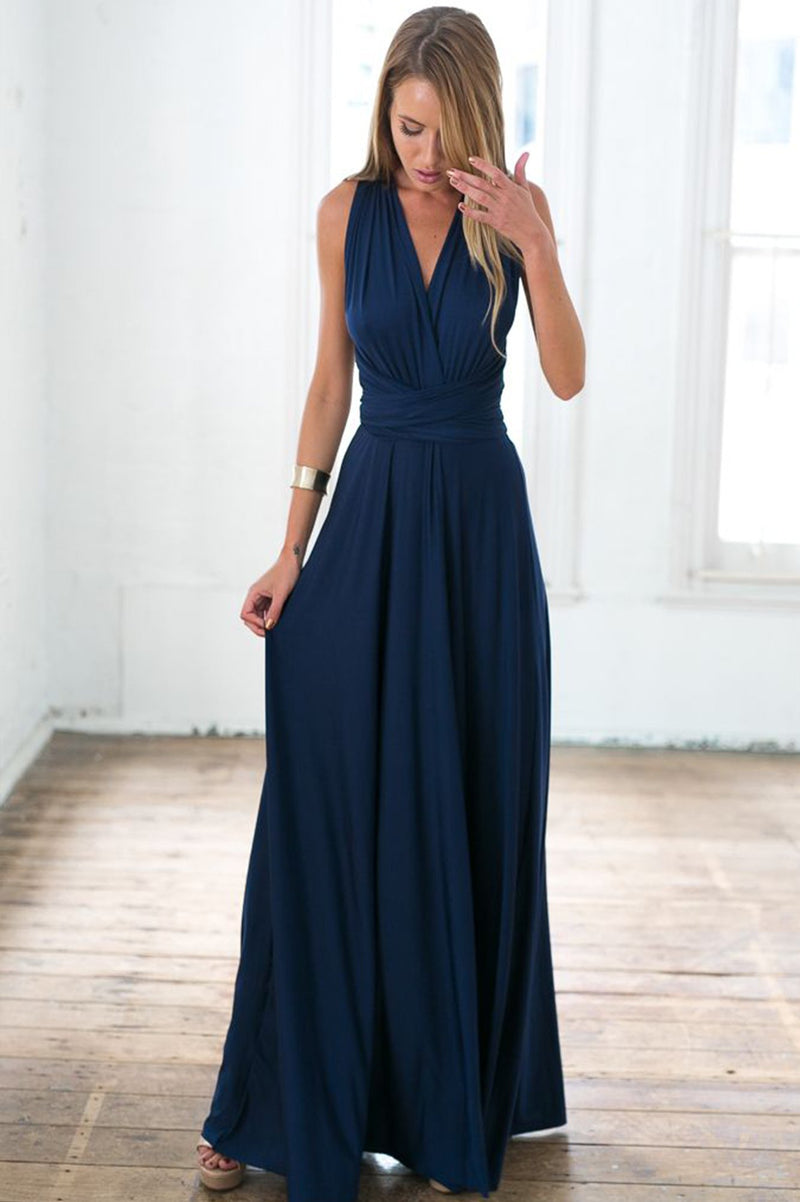 The Perfect Date Multiway Maxi Dress (Navy)