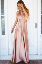 The Perfect Date Satin Maxi Dress (Mocha) - BEST SELLING