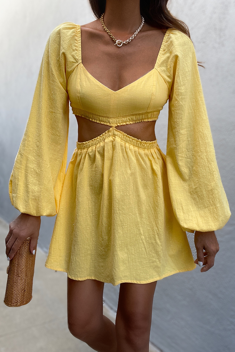 Tinsley Mini Dress (Yellow)