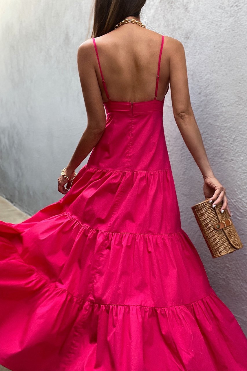 *Verona Maxi Dress (Fuchsia)