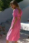 *Brinley Midi Dress (Flamingo) -  BEST SELLING