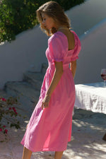 *Brinley Midi Dress (Flamingo) -  BEST SELLING