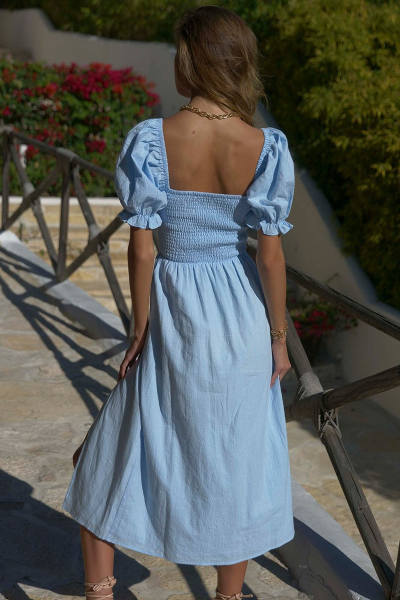 *Brinley Midi Dress (Sky Blue) -  BEST SELLING