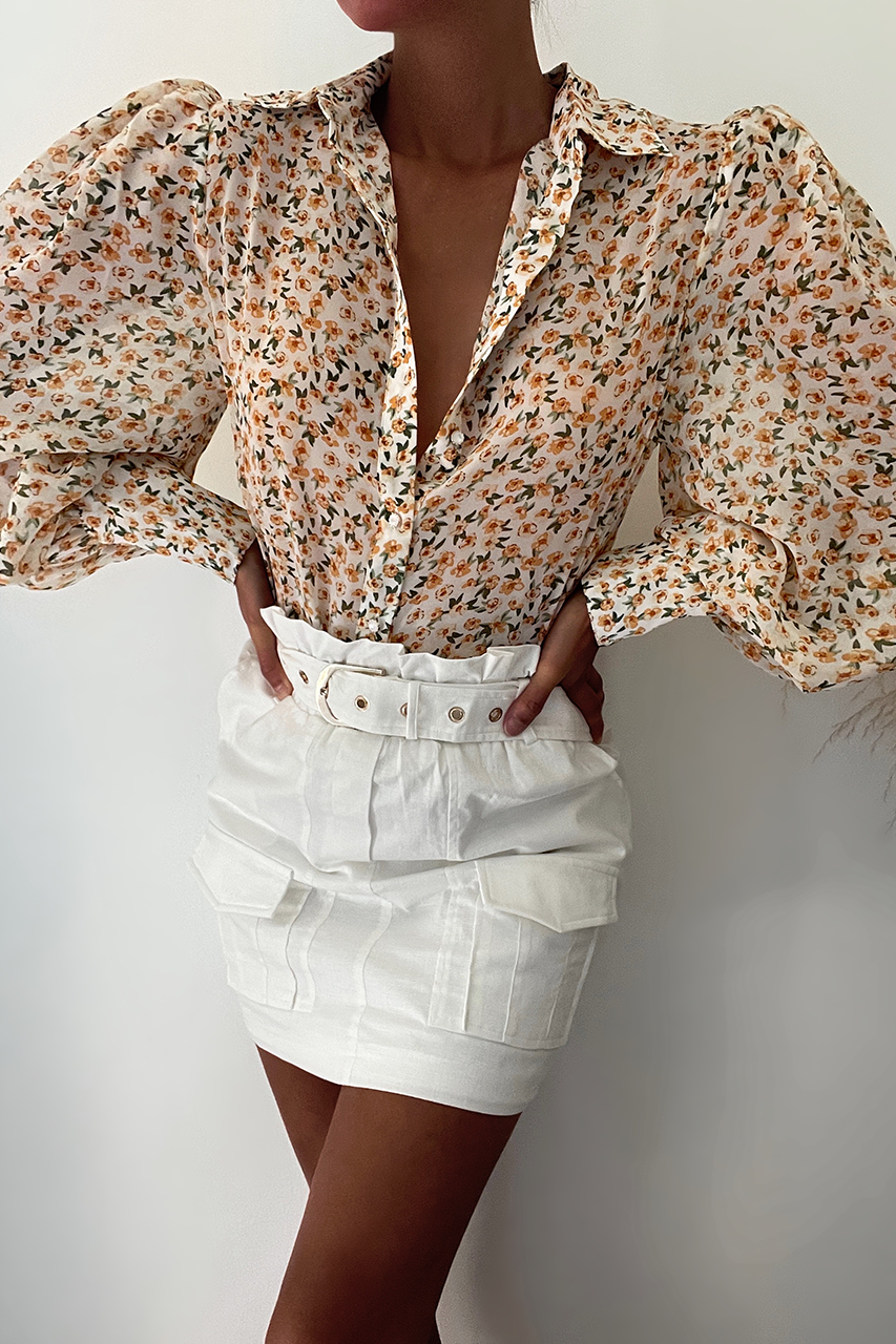 *Yasmine Shirt (Yellow Floral)