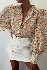 *Yasmine Shirt (Yellow Floral)