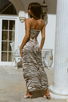 Zahara Halter Top (Brown Zebra)