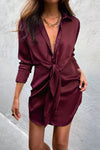 Ruby Shirt Mini Sheer Dress